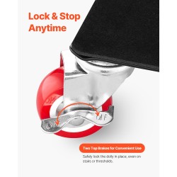 Huonekalusiirrin neljän alustan hiiliteräs 1575 kilogramman kantavuus 360 asteen pyörät