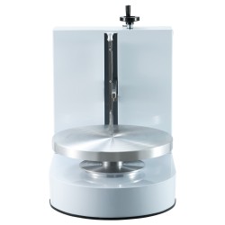 Kakunkoristelukone ammattikäyttöön 4–12 tuuman kakuille säädettävällä lastalla valkoisena