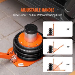 Pneumaattinen ilmatunkki kolmen tonnin nostokyky kuusiosainen teleskooppinen teräsputkirakenne säädettävä kahva paksu kumityyny