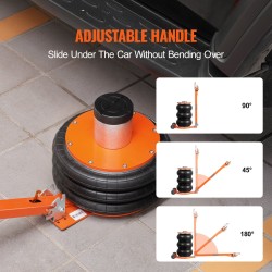 Pneumaattinen ilmatunkki viiden tonnin kuusiosainen teräsputki säädettävä kahva paksu kumityyny