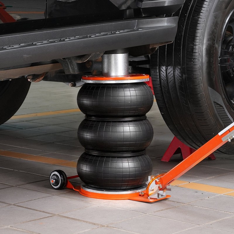 Pneumaattinen ilmatunkki viiden tonnin kuusiosainen teräsputki säädettävä kahva paksu kumityyny