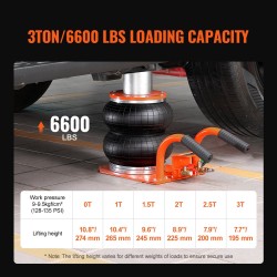 Paineilmatunkki 3 tonnin matalaprofiili korotetulla pylväällä henkilöautoille ja pickup-autoille