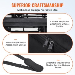 Kaukoputkilaukku 900D Oxford-kangas PU-pinnoite 1040 mm iskunvaimentava irrotettava jakaja