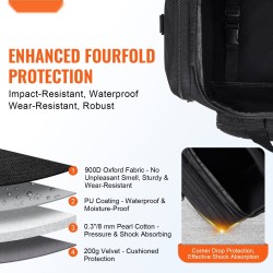 Teleskoopin kuljetuslaukku 560 mm 900D Oxford kangas PU-pinnoite irrotettava välijakaja