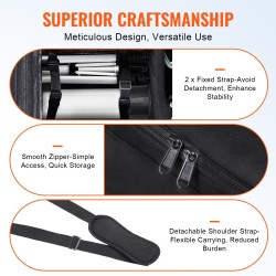 Teleskoopin kuljetuslaukku 560 mm 900D Oxford kangas PU-pinnoite irrotettava välijakaja