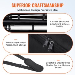 Kaukoputkilaukku 770 mm 900D Oxford-kangas PU-pinnoite pehmustettu irrotettavalla väliseinällä vastapainotaskulla