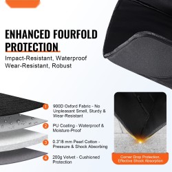 Kaukoputkilaukku 760 mm 900D-kangas vedenpitävä PU-pinnoite pehmustettu säilytysreppu taskuilla