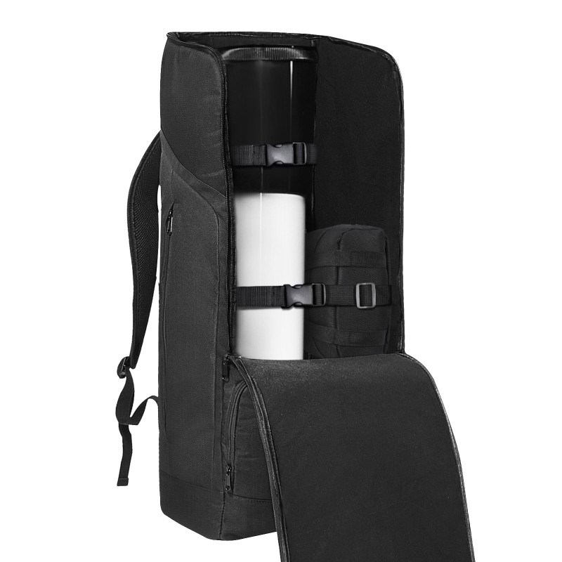 Kaukoputkilaukku 760 mm 900D-kangas vedenpitävä PU-pinnoite pehmustettu säilytysreppu taskuilla