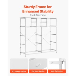 Kangaslaatikosto 10 laatikkoa teräsrunko hengittävä kuitukangas makuuhuoneeseen