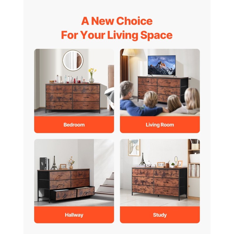 Lipasto korkea kapea kuusi laatikkoa tukeva teräsrunko kangaslaatikot rustiikinruskea