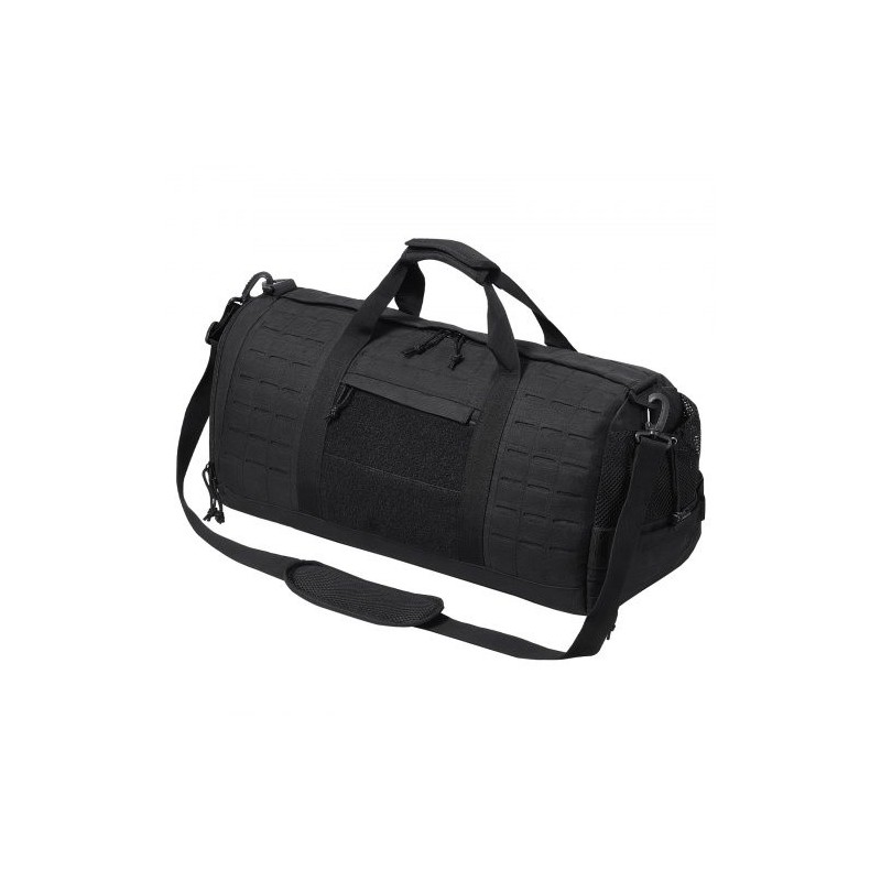 Taktinen duffel-laukku 45L 600D polyesteri musta MOLLE-järjestelmä vedenpitävä kenkäosasto