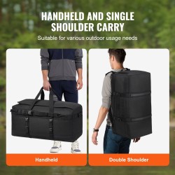 Taktinen urheilukassi 100 l 600D polyesteri musta MOLLE-kiinnitykset