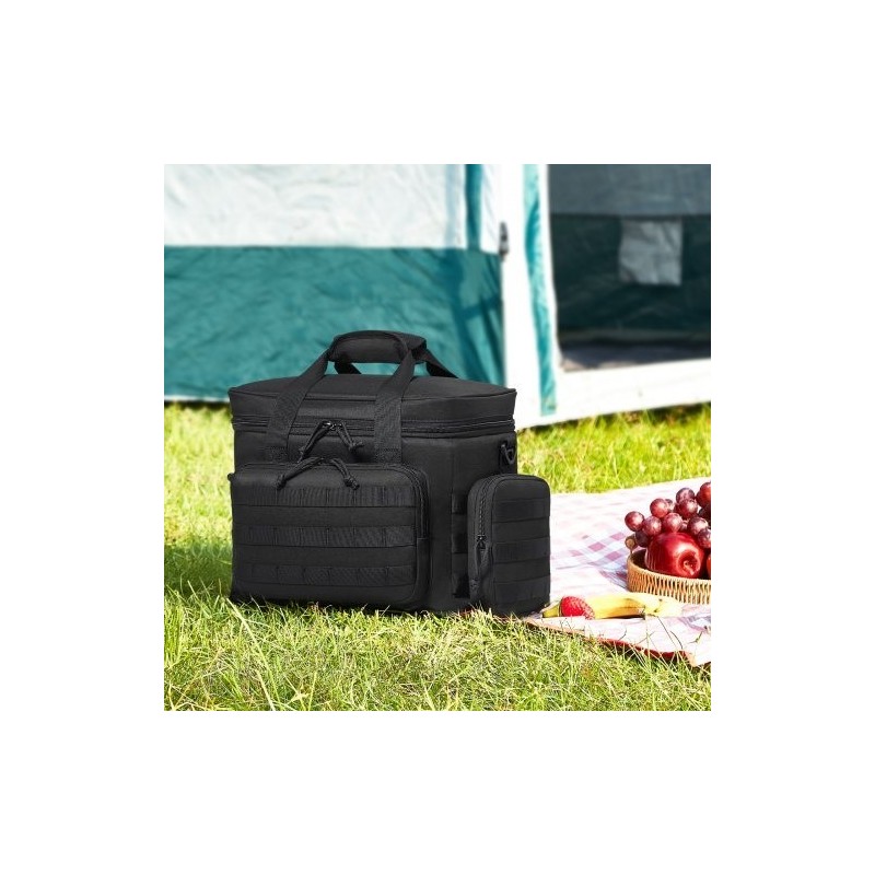 Kylmälaukku 20L 600D polyesteri musta MOLLE-järjestelmä irrotettavat säilytyspussit