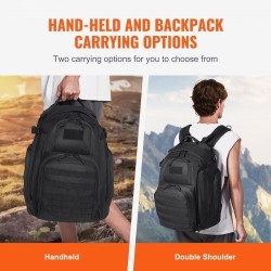 Taktinen reppu 40 l 600D polyesteri MOLLE-järjestelmällä musta