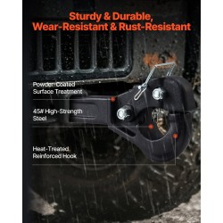 Pintlekoukku hiiliteräs 9070 kg vetokapasiteetti 2 tuuman vastaanottimelle 2,5–3 tuuman lunettarenkaalle