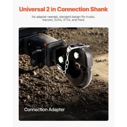 Pintlekoukku hiiliteräs 9070 kg vetokapasiteetti 2 tuuman vastaanottimelle 2,5–3 tuuman lunettarenkaalle