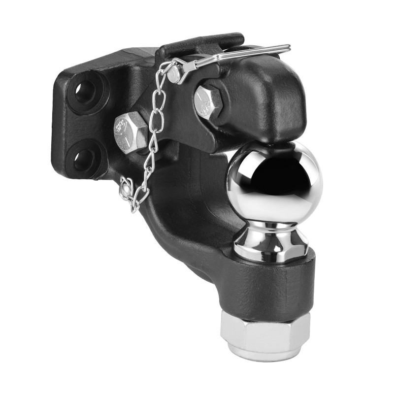 Pintle-vetokoukku hiiliteräs raskaisiin vetoihin 2-5/16 tuuman vetokuula sopii 2,5–3 tuuman lunette-renkaille