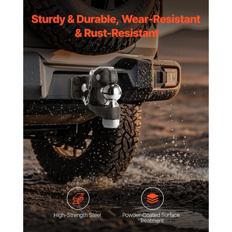 Pintle-koukku teräs 9070 kg vetokyky 2-5/16-tuumainen vetokuula