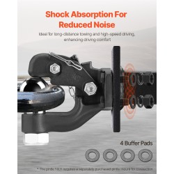 Pintle-koukku teräs 9070 kg vetokyky 2-5/16-tuumainen vetokuula