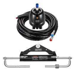 Hydraulinen perämoottorin ohjaussarja yksimoottorisiin veneisiin enintään 150HP 13,5 tuuman ohjauspyörä 2 hydrauliletkua