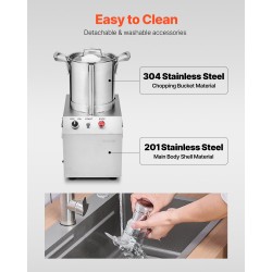 Monitoimikone vihanneshakkuri 4 l ruostumaton teräskulho 550 wattia S-muotoiset terät