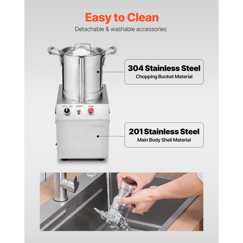 Monitoimikone vihanneshakkuri 4 l ruostumaton teräskulho 550 wattia S-muotoiset terät