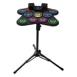 Sähköinen silikoninen rumpusetti 9 rumpualuetta 2 jalkapoljinta ladattava akku