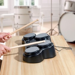 Sähköinen pöytärumpusetti 4 dynaamista padia 163 rumpusoundia stereokaiuttimilla kuulokeliitännällä