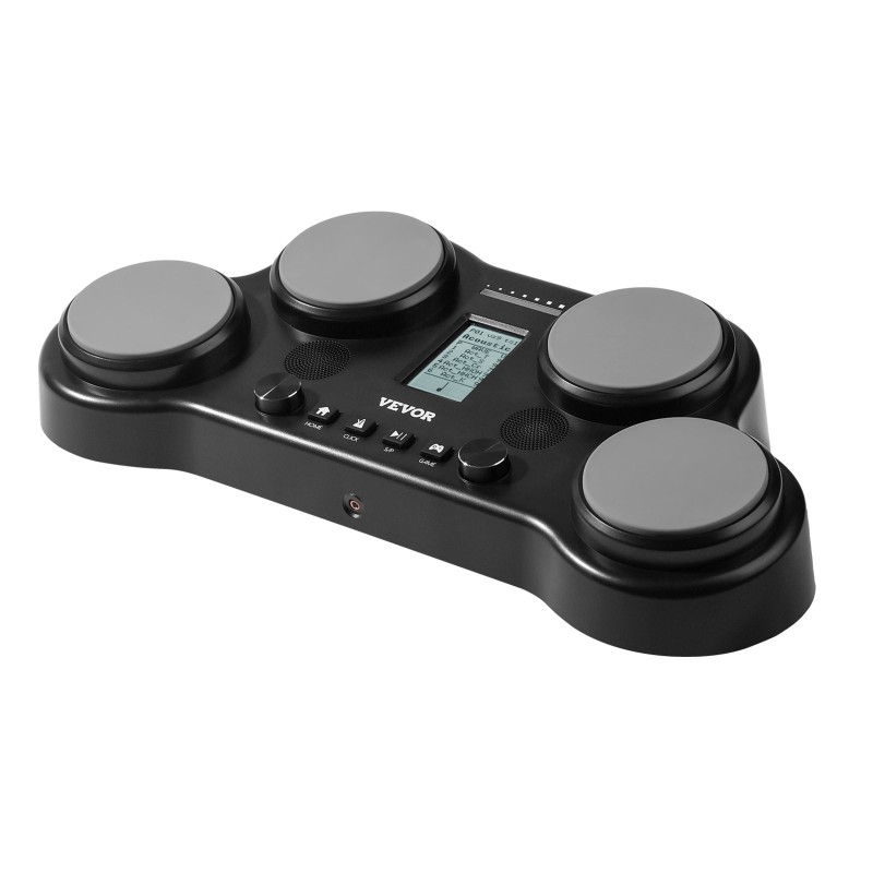 Sähköinen pöytärumpusetti 4 dynaamista padia 163 rumpusoundia stereokaiuttimilla kuulokeliitännällä