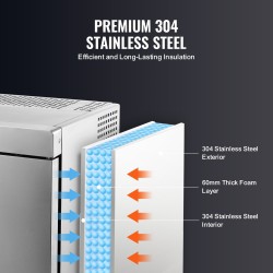 Pikapakastin 32 l 4 kpl 1/3-astiat ruostumatonta terästä ravintolakäyttöön