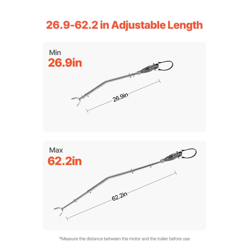 Peräpeilin tuki galvanoitu metallirunko säädettävä 685–1580 mm alle 150 HP