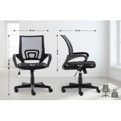 Ergonominen toimistotuoli säädettävällä korkeudella ja verkkopäällysteellä