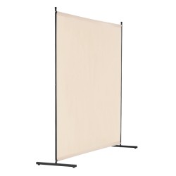 Huoneenjakaja yksipaneelinen vapaasti seisova rautarunko Oxford-kangas 1810x1815x500 mm beige