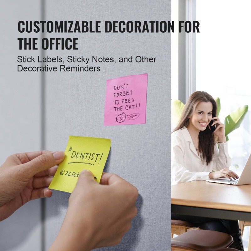 Huoneenjakaja 3-paneelinen PET-äänieristyskangas vaaleanharmaa taittuva 1840 mm