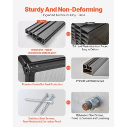 Polykarbonaattikasvihuone 8 x 14 jalkaa alumiinirunkoinen saranoitu ovi 2 säädettävää kattoluukkua