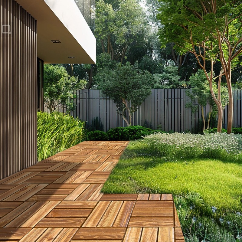 Lukittuvat terassilaatat kamferimänty PP-pohja 300x300 mm 10 kpl ulko- ja sisäkäyttöön