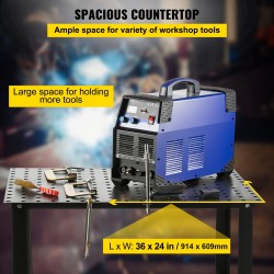 Hitsauspöytä galvanoitu hiiliteräs 914 x 609 mm 16 mm kiinnitysreiät