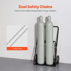 Hitsauspullokärry kahdelle pullolle sopii enintään 12,5 tuuman halkaisijalle hiiliteräsrunko 10 tuuman täyskumipyörät