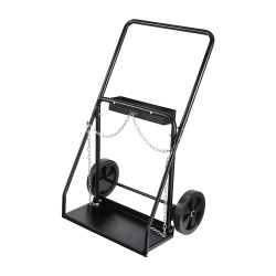 Hitsauspullokärry kahdelle pullolle sopii enintään 12,5 tuuman halkaisijalle hiiliteräsrunko 10 tuuman täyskumipyörät