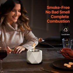 Pöytätulisija betoninen ruostumaton terässisäosa sisä- ja ulkokäyttöön sammutuskansilla