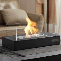 Pöytätakka 14-tuumainen hiiliteräs ruostumaton teräs lasi bioetanoli isopropyylipolttoaine sisä-ulkokäyttö sammutuskansi