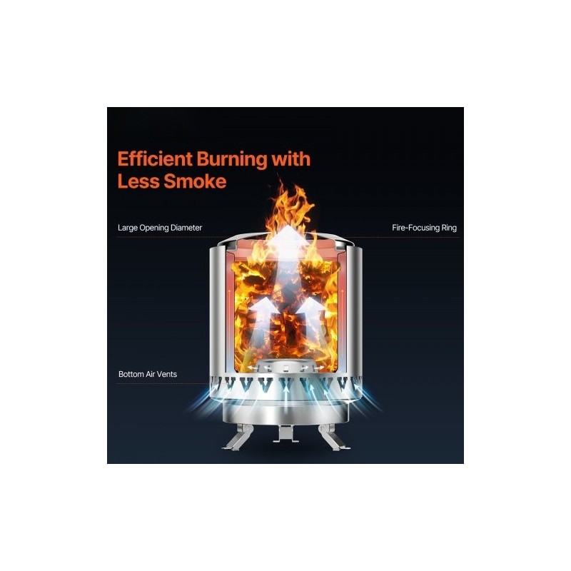 Pöytätakka ruostumatonta terästä sisä ja ulkokäyttöön sininen säilytyspussilla