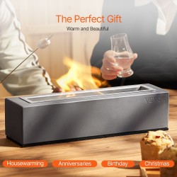 Pöytätakka sementti ja ruostumaton teräs savuton bioetanolilla ja isopropyylipolttoaineella toimiva sammutuskannella