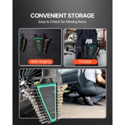 Räikkälenkkiavainsarja 24-osainen kromivanadiiniteräs ja hiiliteräs 8–19 mm tuumakoot 1/4–7/8 säilytystelineellä autokorjauksiin