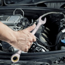 Räikkälenkkiavainsarja 24-osainen kromivanadiiniteräs ja hiiliteräs 8–19 mm tuumakoot 1/4–7/8 säilytystelineellä autokorjauksiin