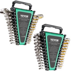 Räikkälenkkiavainsarja 24-osainen kromivanadiiniteräs ja hiiliteräs 8–19 mm tuumakoot 1/4–7/8 säilytystelineellä autokorjauksiin