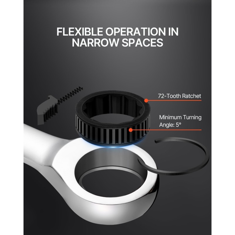 Räikkälenkkiavainsarja 30-osainen metriset 8–24 mm ja SAE 1/4–1 tuumaa