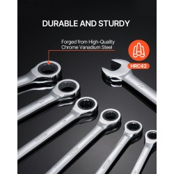 Räikkälenkkiavainsarja 30-osainen metriset 8–24 mm ja SAE 1/4–1 tuumaa