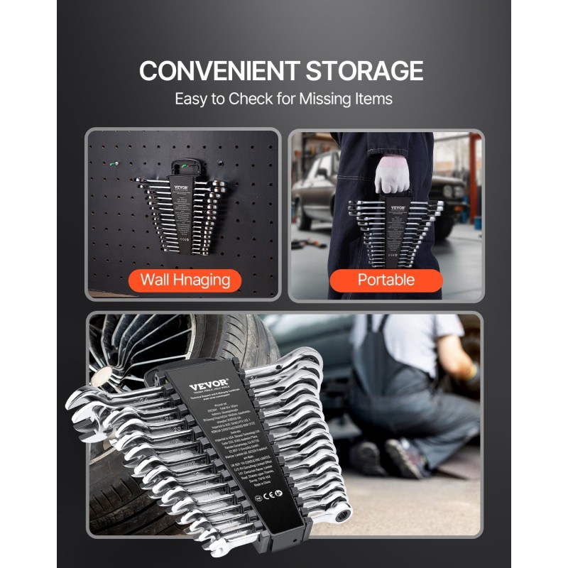 Räikkälenkkiavainsarja 30-osainen metriset 8–24 mm ja SAE 1/4–1 tuumaa