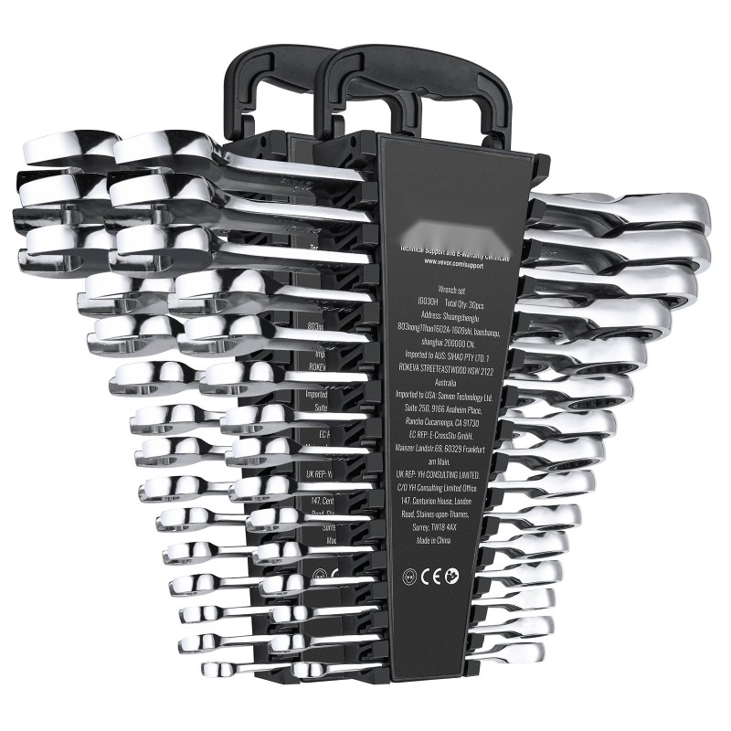 Räikkälenkkiavainsarja 30-osainen metriset 8–24 mm ja SAE 1/4–1 tuumaa